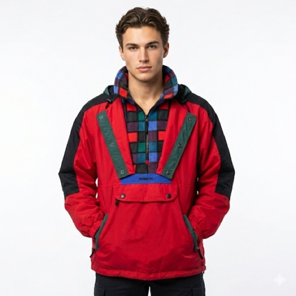 Obermeyer Mens 90s Pullover Anorak Jacket Medium